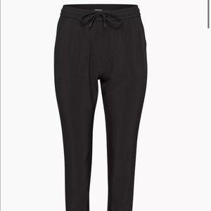 Black TNA drawstring joggers. Worn once.